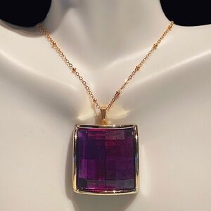 “Magnificent Magenta Gem” Women’s Pendant Necklace